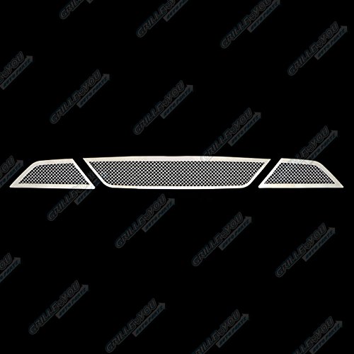 APS Compatible with Ford Taurus 2013-2019 - Honeycomb Bumper Lower Bumper Stainless Steel Chrome Mesh Front Grill Grille Insert F75938T - Upgrade Your Car's Style for Street & Show