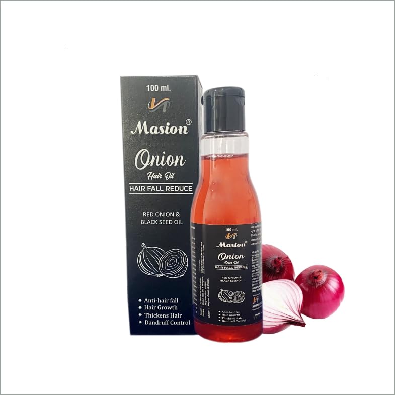 Maison Onion Hair Oil for Hair Growth & Hair Fall Control - 100ml | Natural Hair Care Solution for Thicker, Stronger Hair | Perfect for Daily Use & Scalp Nourishment