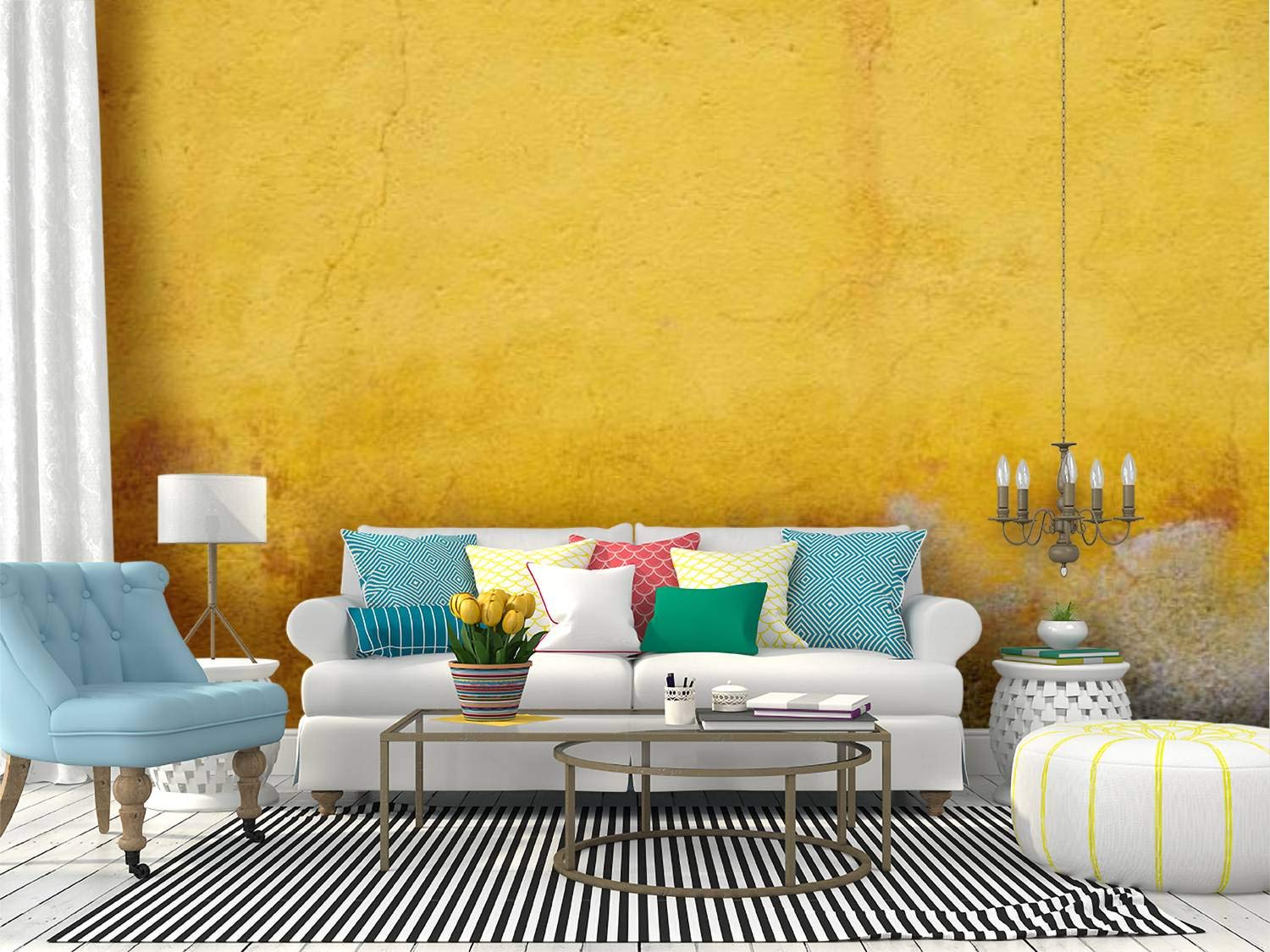 Vibrant Mexican Peel and Stick Wallpaper - Self-Adhesive Removable Vinyl Wall Mural for Home Decor | Colorful Large Wall Sticker, Shelf Paper | Perfect for Living Room, Bedroom, or Office Accent Wall