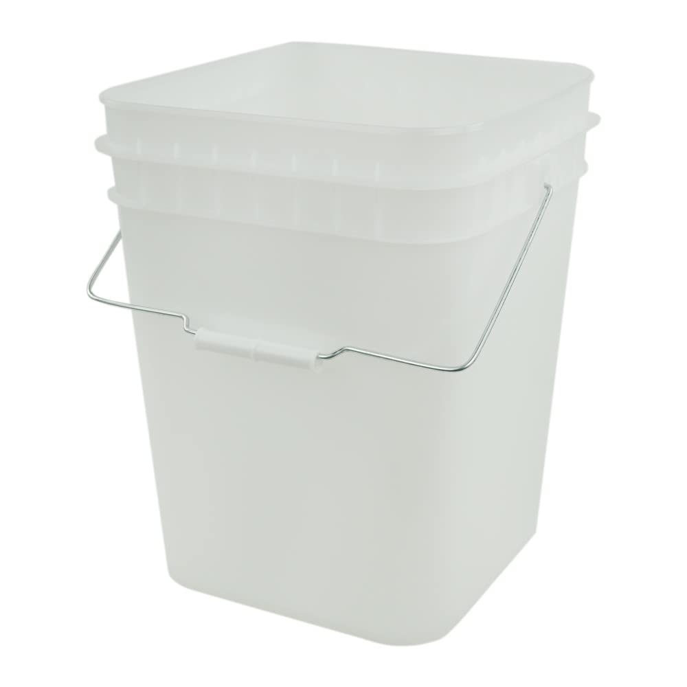 10 Pack 4 Gallon Plastic Buckets with Tight Fitting Lids - Heavy Duty Storage Containers for Food, Paint, Cleaning Supplies & Home Organization (USA Made)