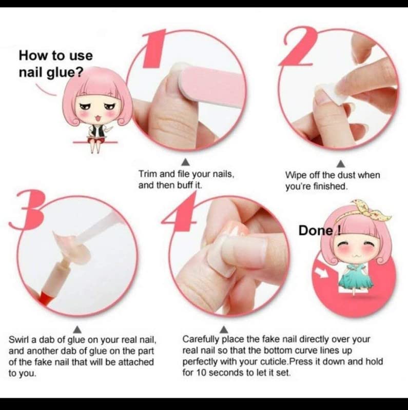 BELICIA 100PCS Acrylic Fake Nails Kit with 2 Tubes of Nail Glue (3g Each) - Full Cover Press on Nails for Women, Natural French Manicure, Salon Quality DIY Nails at Home - Perfect for Parties, Weddings & Daily Wear
