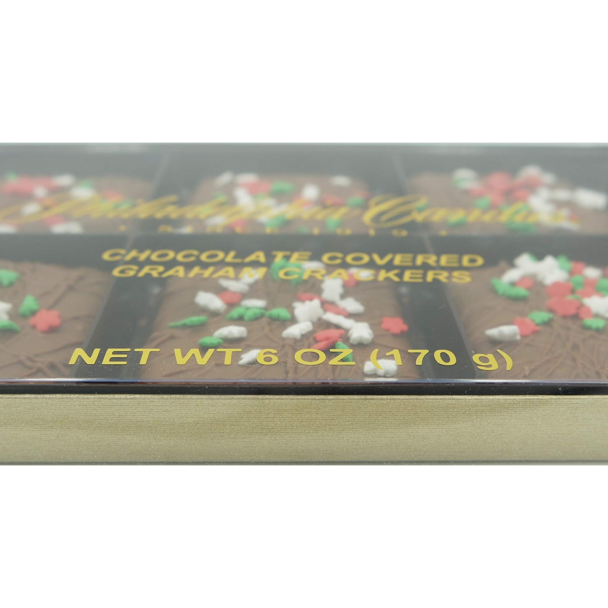 Philadelphia Candies Christmas Happy Holidays Gift - Milk Chocolate Covered Graham Crackers, 6 Ounce - Perfect for Holiday Gifting, Party Favors & Sweet Treats