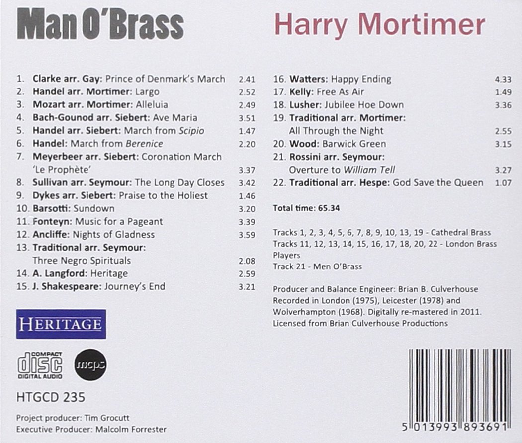 Man O' Brass by Harry Mortimer - Premium Brass Instrument Accessories for Musicians | Perfect for Trumpet, Trombone & Brass Band Performances