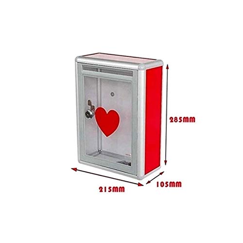 Elegant Wall-Mounted Aluminum Letter Storage Box with Heart-Shaped Lock - Waterproof Mailbox for Home, Office & Outdoor Use - Secure PO Box for Mail & Package Delivery