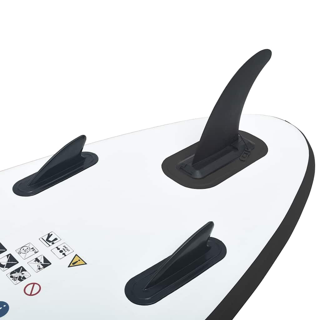Premium Inflatable Stand Up Paddle Board Set - 12.8g Lightweight SUP with Paddle, Pump & Carry Bag - Black & White Design for Lakes, Rivers & Ocean Paddling