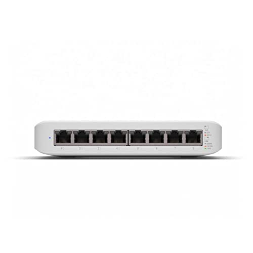 Ubiquiti UniFi Switch Lite 8 PoE | 8-Port Gigabit Ethernet Switch with 4 PoE+ 802.3at Ports (USW-Lite-8-PoE) - White | Ideal for Home Office, Small Business & Smart Home Network Setup