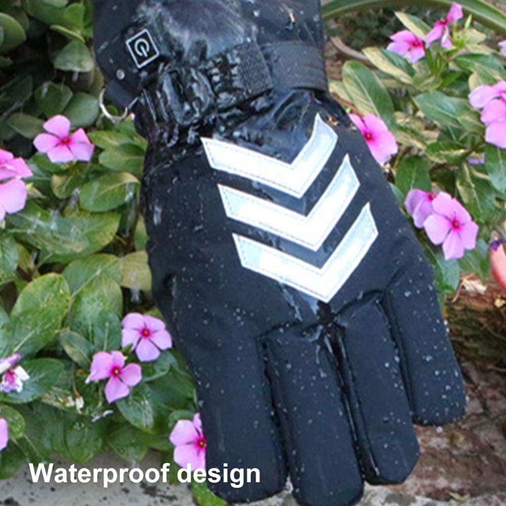 Electric Heated Gloves for Women & Men - Touchscreen Thermal Gloves with 3 Temperature Settings, 2600mAh Battery & Reflective Tape - Perfect for Skiing, Snowboarding, Hiking & Winter Outdoor Activities
