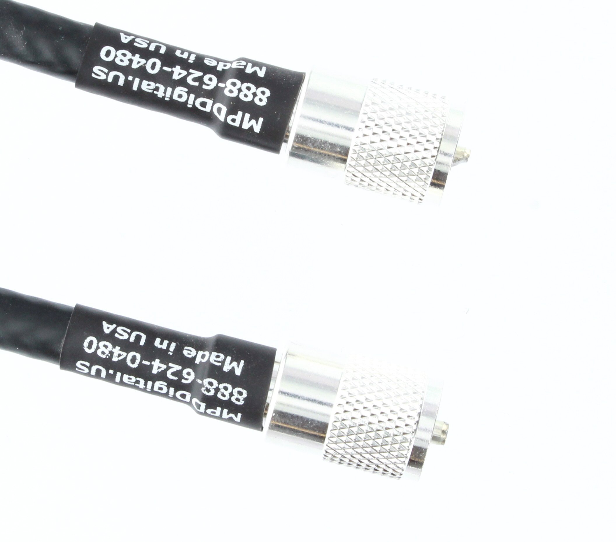 MPD Digital LMR400 Ultraflex Times Microwave Coaxial Cable - PL259 to PL259 UHF Connectors (Threaded/Soldered) - Low Loss Coax for CB Ham Radio, Hotspot WiFi, Radio Transmitters & Antennas - 2 Feet - Perfect for Amateur Radio, Base Stations & Mobile Communications