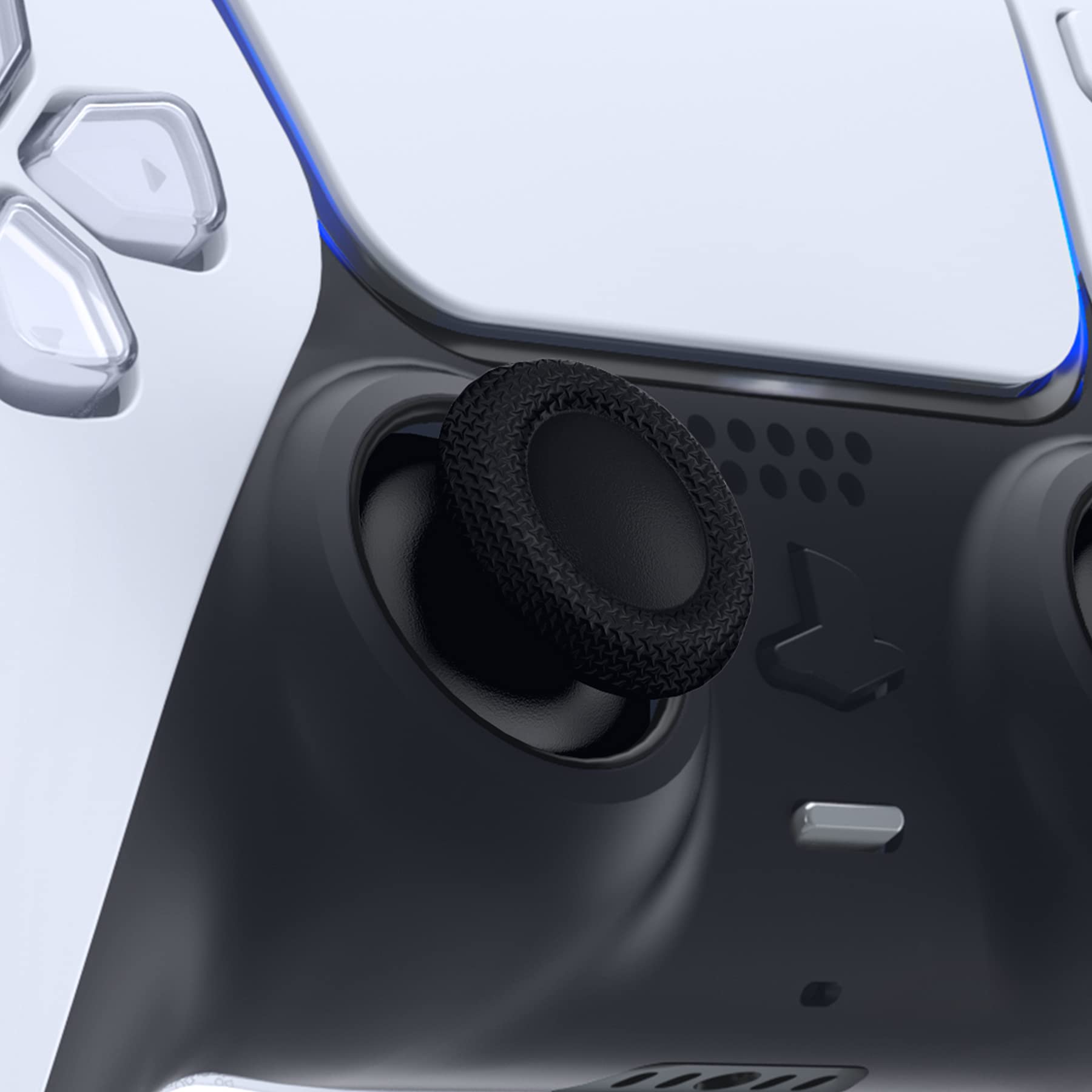 ExtremeRate Black PS5 Controller Thumbsticks - Compatible with PS4 for Gaming