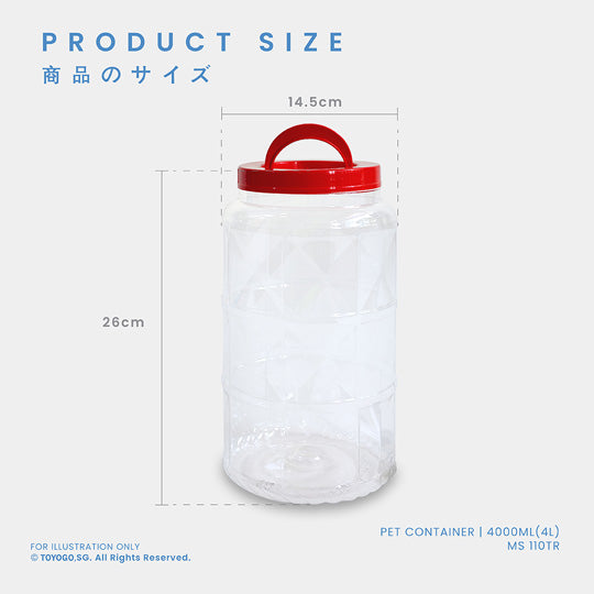 12 Pack 4L Tall PET Plastic Containers with Lids - BPA Free Food Storage Containers for Kitchen, Pantry & Meal Prep (MS110TR 32)