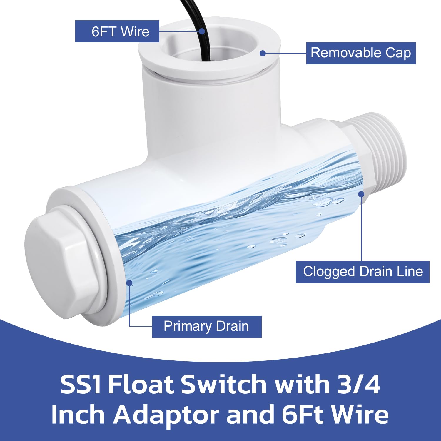 10PCS SS1 Float Switch with 3/4