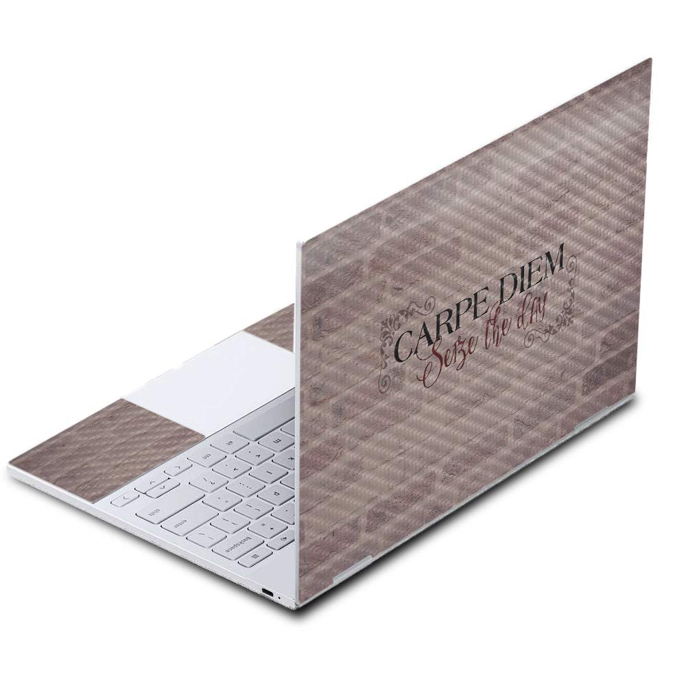 Premium Carbon Fiber Skin for Google Pixelbook - Carpe Diem Design | Protective & Durable Textured Cover | Easy to Apply & Remove | Made in USA | Perfect for Work, Travel & School Use