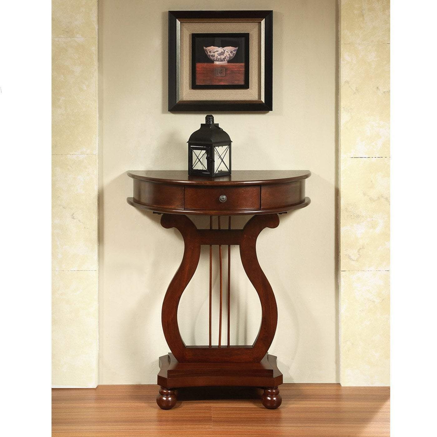 Premium Cedar Wood Harp Table - Handcrafted Solid Cedar Furniture for Home & Office - Perfect for Living Room, Bedroom, or Meditation Space