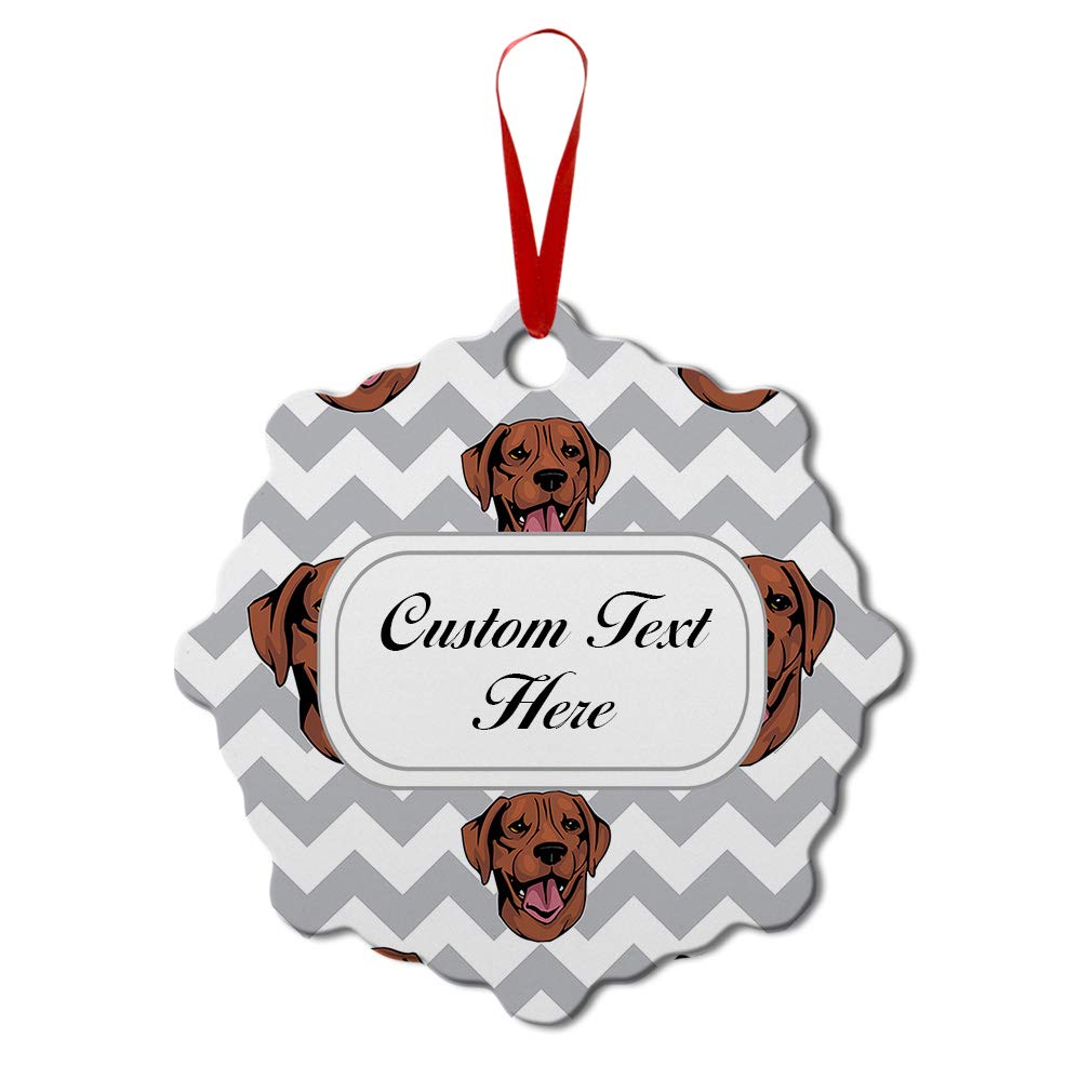 Personalized Plott Hound Dog Christmas Ornament - Aluminum Gray Zigzag Holiday Tree Decoration with London Shape - Perfect for Xmas Gifts, Home Decor & Pet Lovers