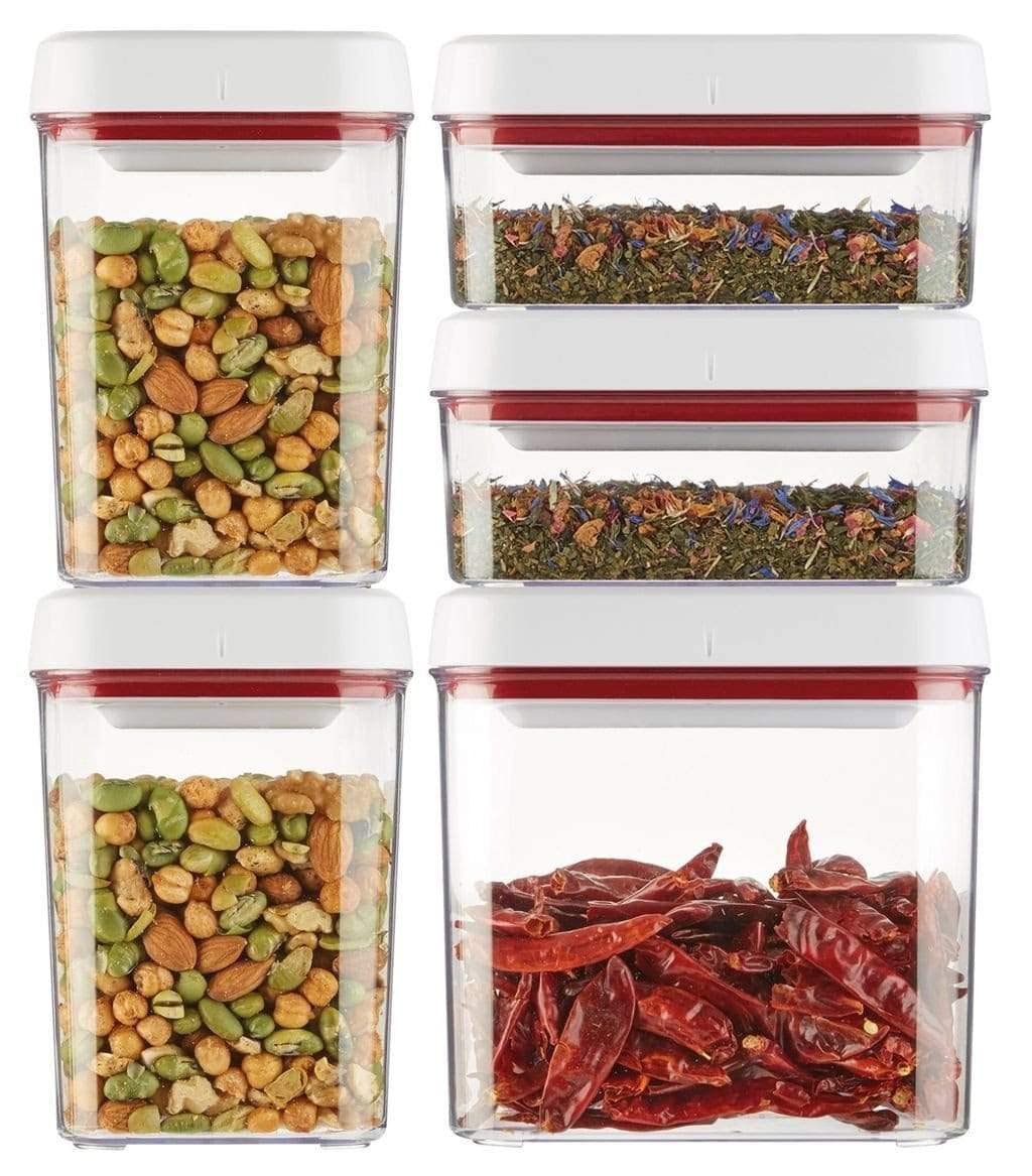 Zyliss E981061 Twist & Seal Airtight Food Storage Container Set - BPA-Free Plastic Kitchen Organizer for Dry Food, Snacks, Cereal, Flour & Spices | Perfect for Pantry, Fridge & Meal Prep
