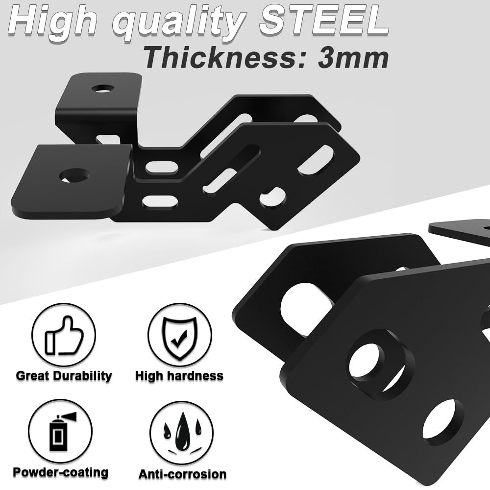 Heavy Duty LED Work Light Mounting Brackets for Polaris RZR XP 1000 (2014-2019) & RZR 900 (2015-2019) - UTV Light Bar Mounts Kit for Off-Road, Hunting, Camping & Night Driving