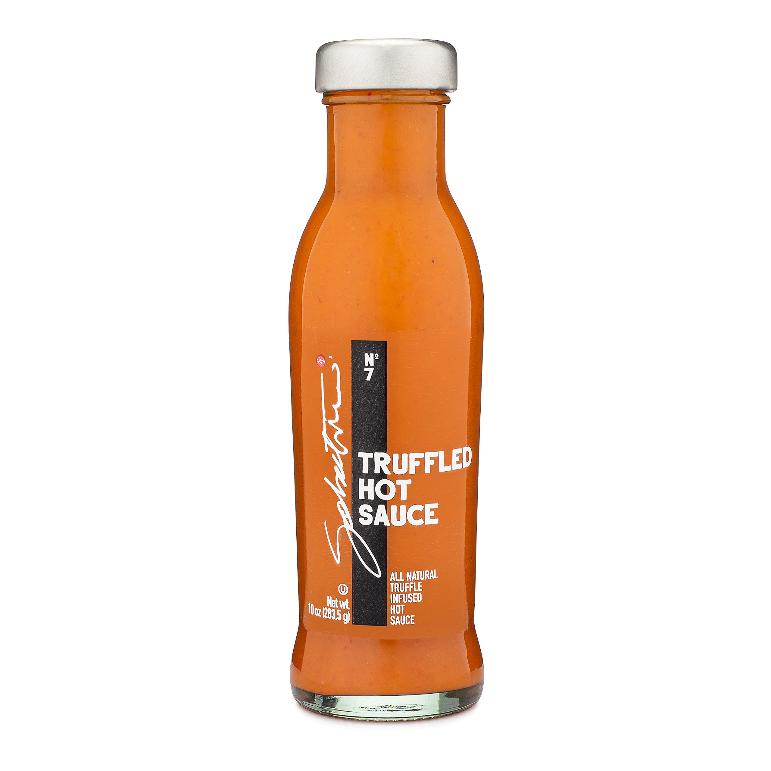 Sabatino Tartufi Truffle Hot Sauce - Premium Gourmet White Truffle Infused Hot Sauce with Calabrian Chili Peppers | Kosher, Vegan, Vegetarian, Non-GMO Certified | 10 oz Bottle | Perfect for Pasta, Pizza, Burgers & Gourmet Cooking