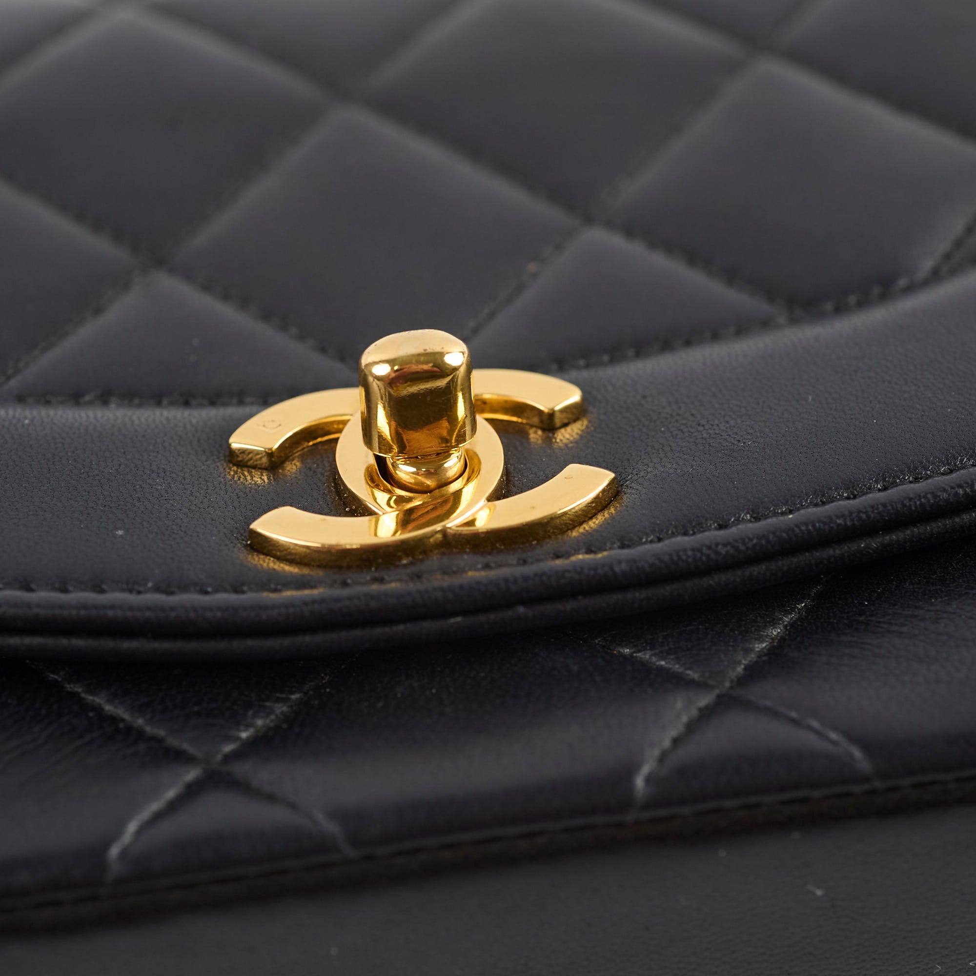 Chanel Small Vintage Diana Lambskin Black Bag (4 Series) - Luxury Crossbody Purse for Women, Perfect for Evening Parties & Date Nights