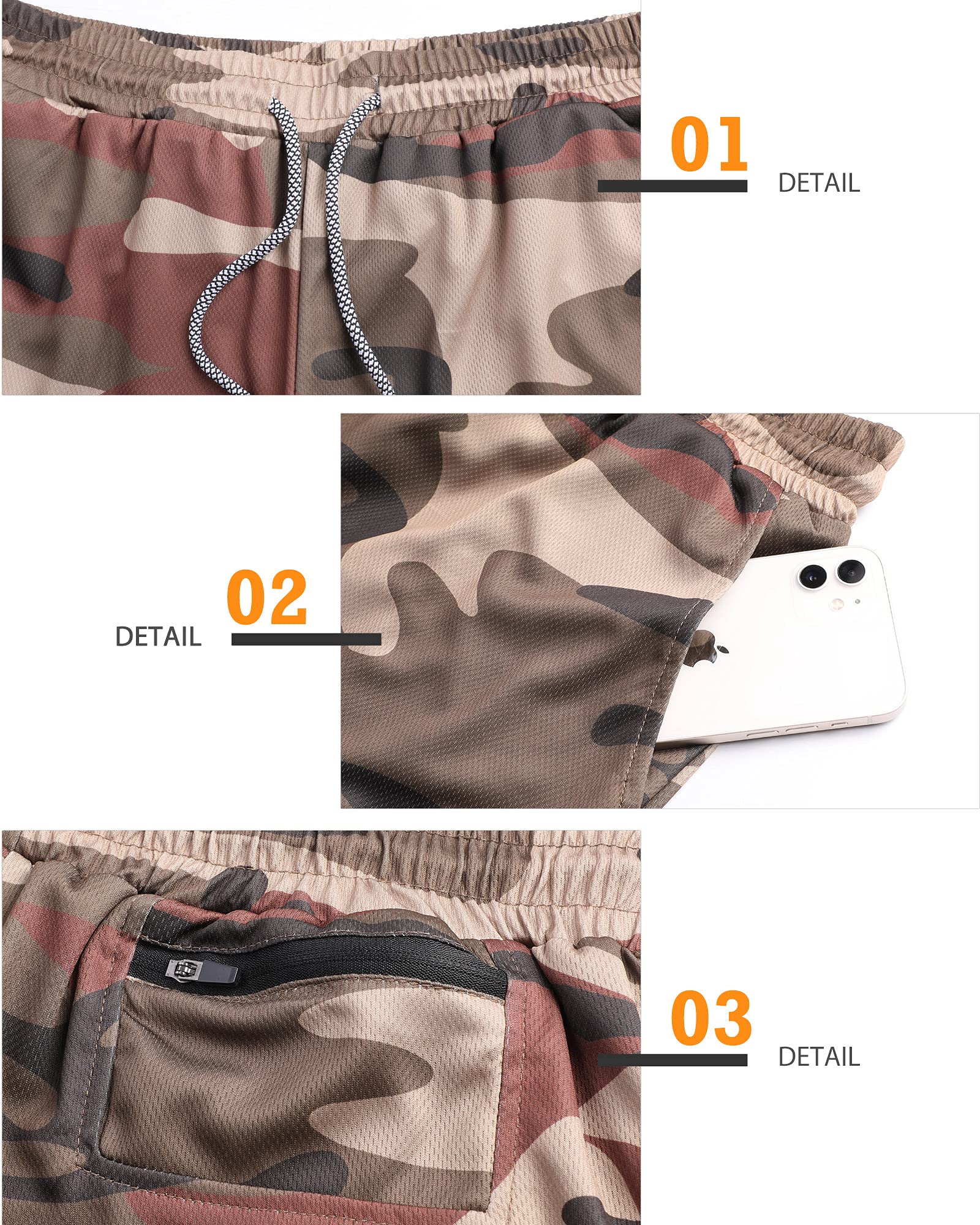 Surenow Men's 2-in-1 Running Shorts - 7
