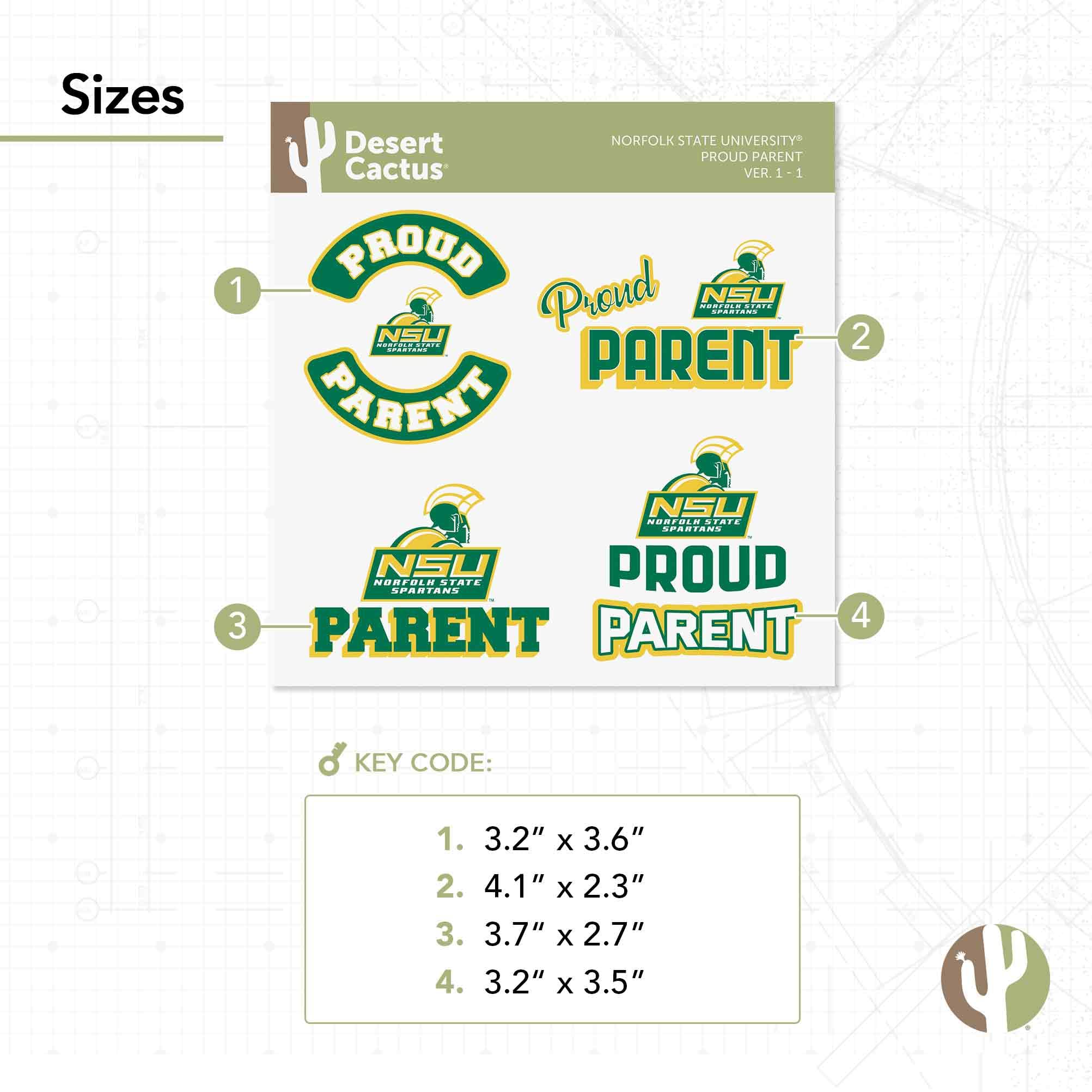 Norfolk State University Desert Cactus Vinyl Decal Sticker - Waterproof Laptop, Car, Water Bottle, Scrapbook Decoration - Perfect for College Pride, Dorm Decor & School Spirit Accessories