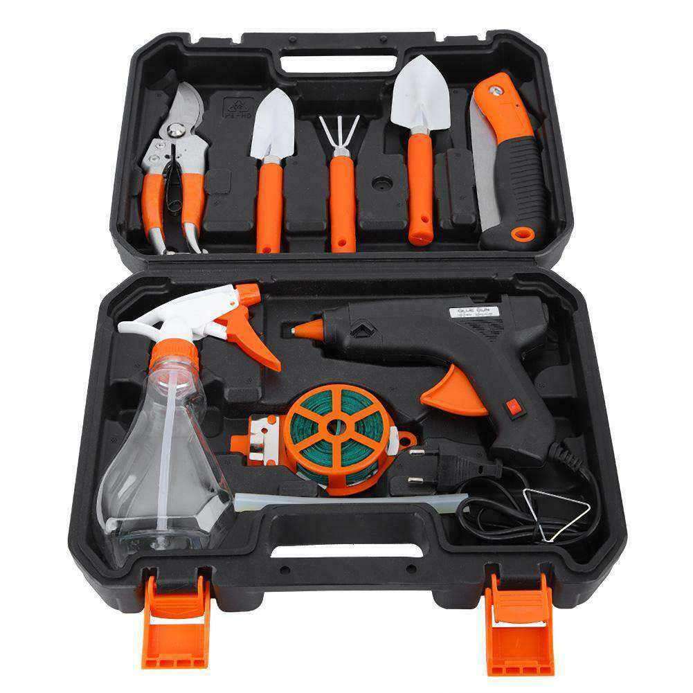 11-Piece Garden Tools Set - Stainless Steel Shovel, Rake, Trowel, Pruner for Planting, Weeding & Landscaping | Perfect for Home Gardening, Lawn Care & Outdoor DIY Projects