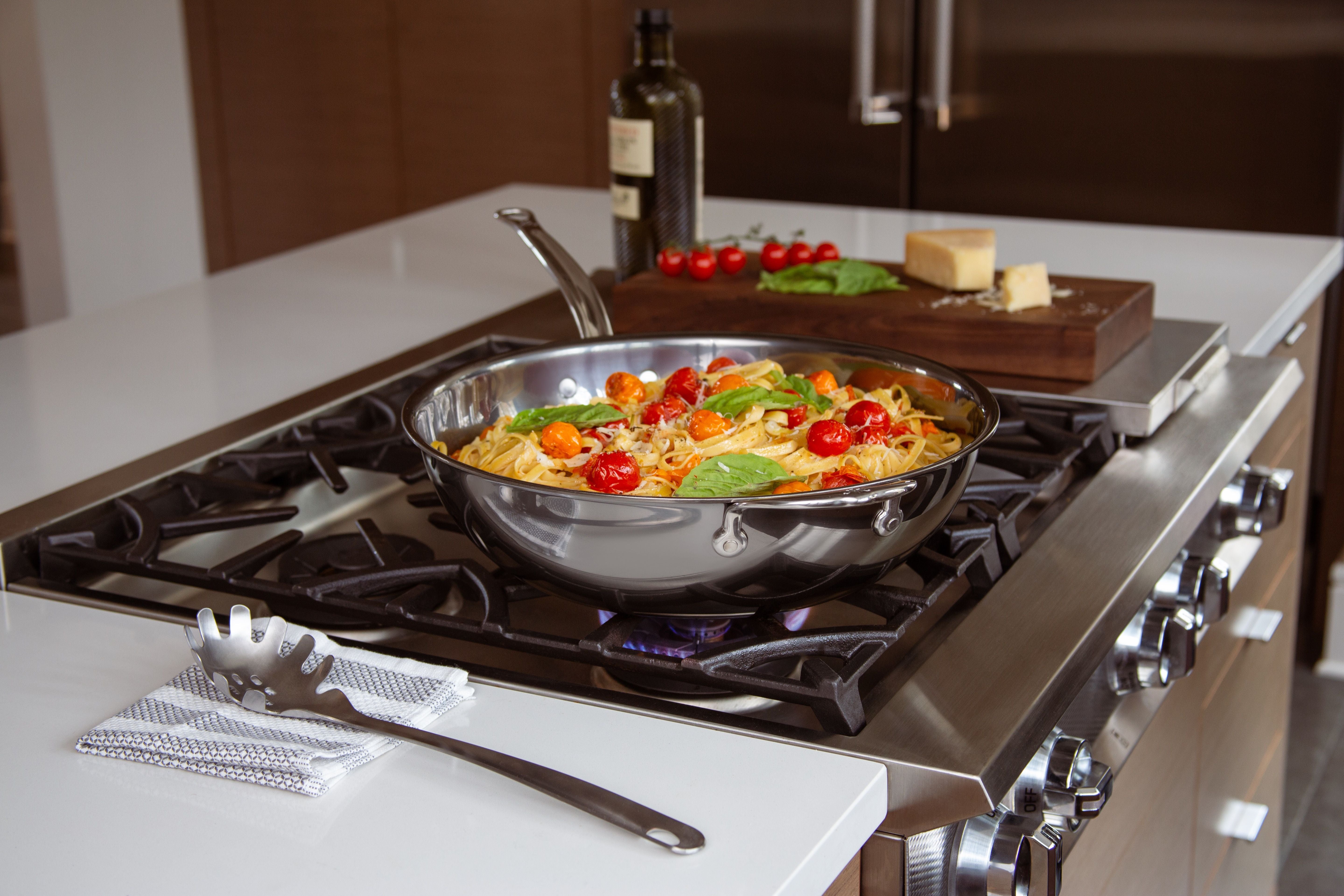 Nanobond Titanium 14-Inch Nonstick Chef's Pan - Professional Grade Cookware for Sautéing, Frying & Stir-Frying - Perfect for Home Kitchens & Restaurant Use