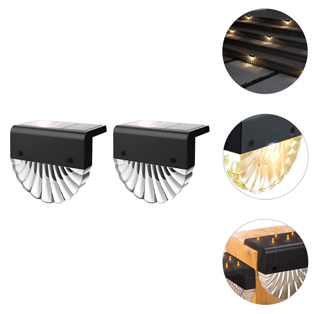 ULTECHNOVO Solar Outdoor Lights 2 Pack - Waterproof Motion Sensor Deck Lights for Steps, Walls, Porch, Garden, Fence & Patio - Solar Powered Landscape Lighting for Home Security & Pathway Illumination