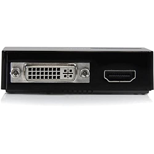 StarTech.com USB 3.0 to HDMI/DVI Adapter - 2048x1152 Resolution - External Video Graphics Card - Dual Monitor Display Cable - Compatible with Mac & Windows - TAA Compliant (USB32HDDVII) - Perfect for Home Office, Gaming & Multi-Screen Workstations