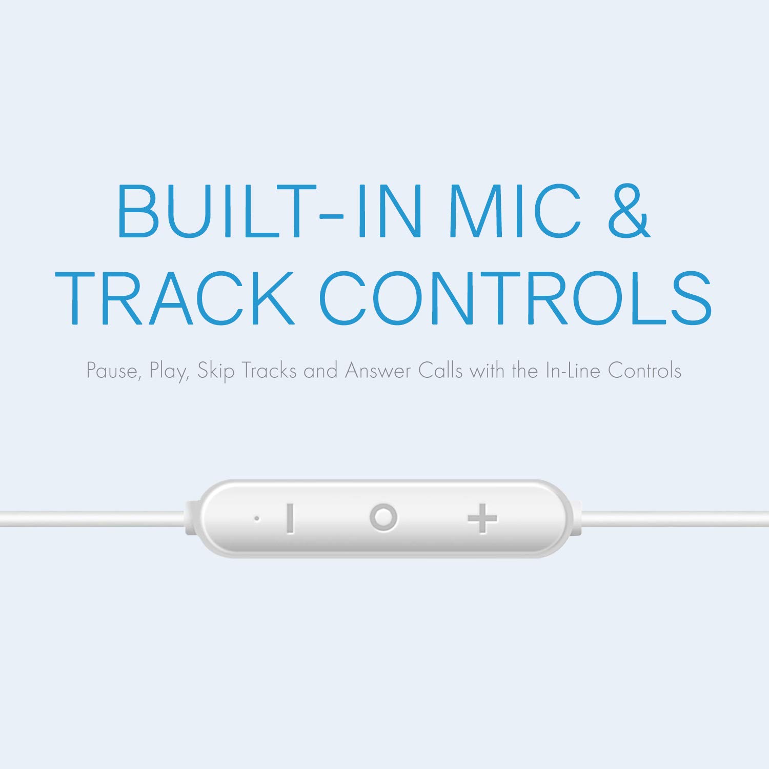 Realm Lightning Earbuds for iPhone - Apple MFi Certified Wired Headphones with Lightning Connector, Built-in Mic for Hands-Free Calls & Track Controls (White) - Perfect for Workouts, Commuting & Office Use