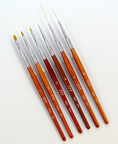 6pcs Professional 777 Nail Art Brush Set - Fine Detail Nail Painting Brushes for Acrylic, Gel & Dip Powder - Perfect for Salon, Home Manicure & Nail Art Designs