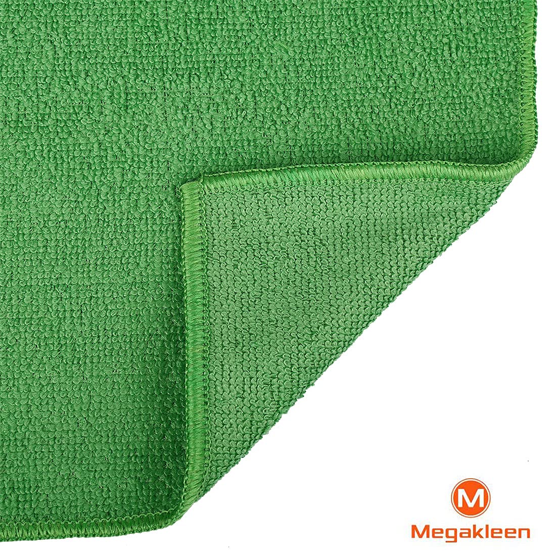 Megakleen Premium Microfiber Cleaning Cloths - Extra Thick, Super Absorbent, Lint-Free for Cars, Home & Kitchen (4-Pack, 16x16 Inches, Green) | Perfect for Car Detailing, Dusting Furniture & Household Cleaning