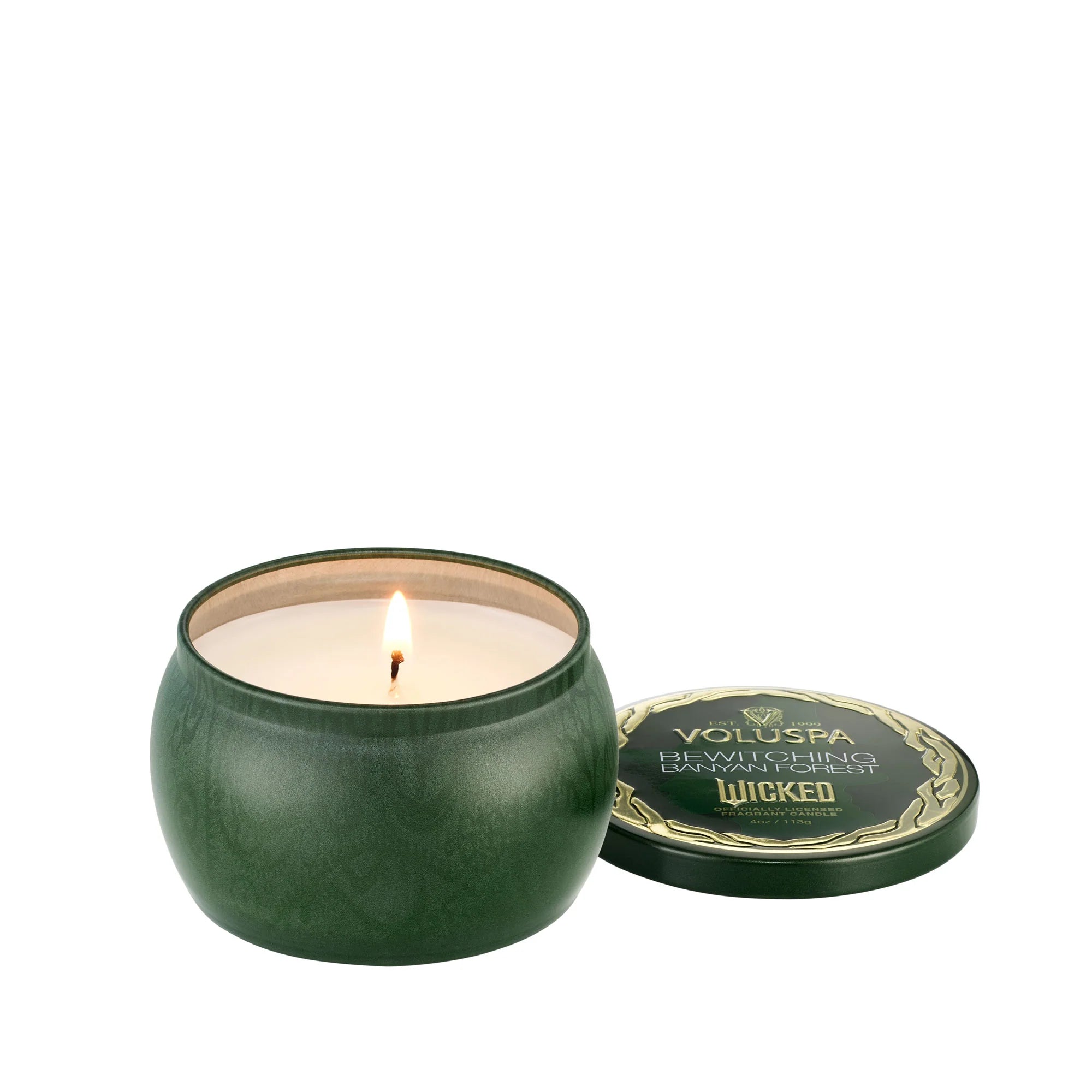 Bewitching Banyan Forest Mini Tin Candle - Wicked Collection Scented Soy Wax for Home Decor, Gifts & Relaxation - Perfect for Meditation, Spa Nights & Cozy Evenings