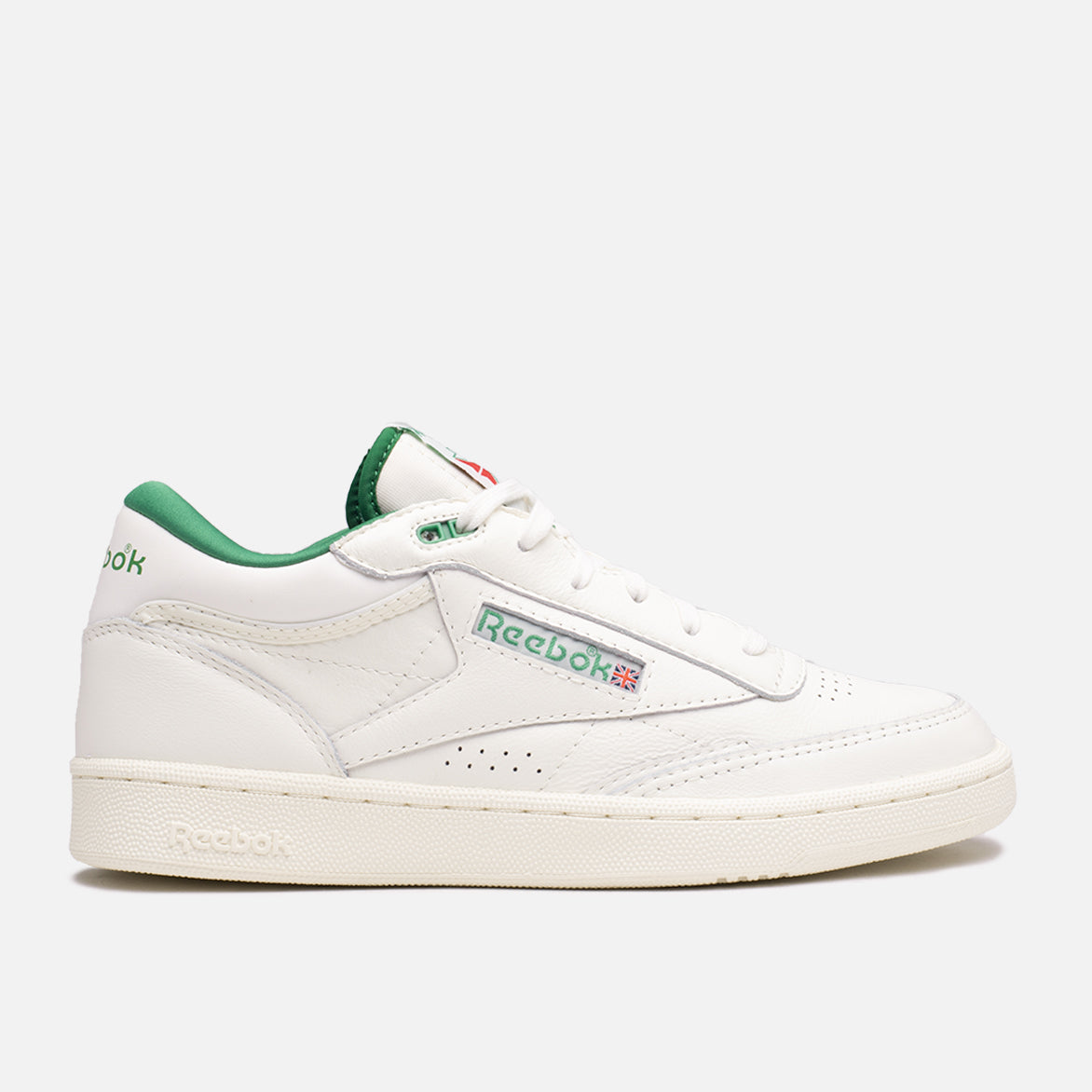 CLUB C MID II VINTAGE Sneakers - White & Green Retro Basketball Shoes for Men | Perfect for Casual Wear, Street Style & Vintage Fashion