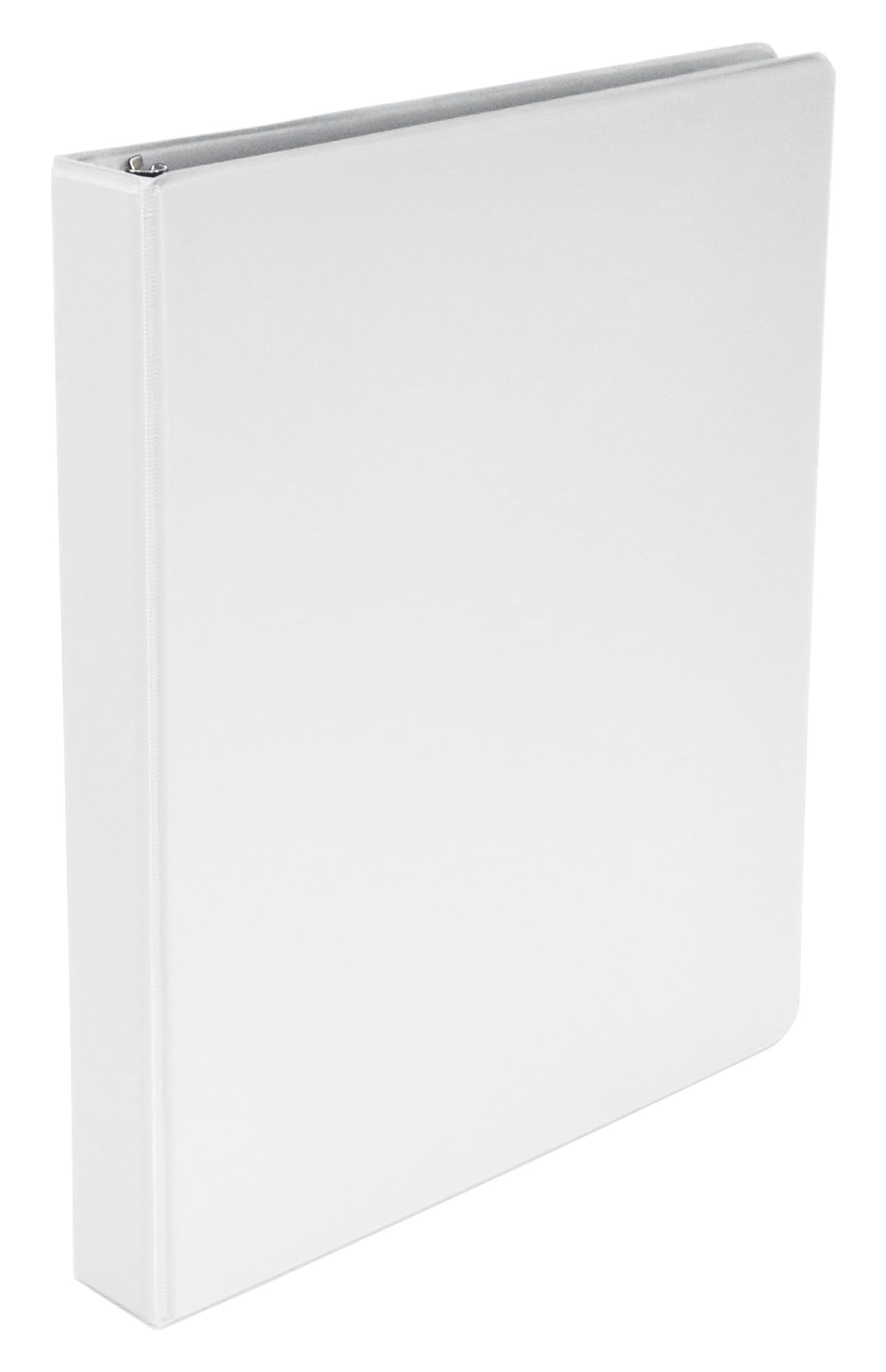 School Smart 1 Inch White Polypropylene Round Ring Binder - Durable 3-Ring Binder for School, Office & Home Organization, Document Storage & Presentation