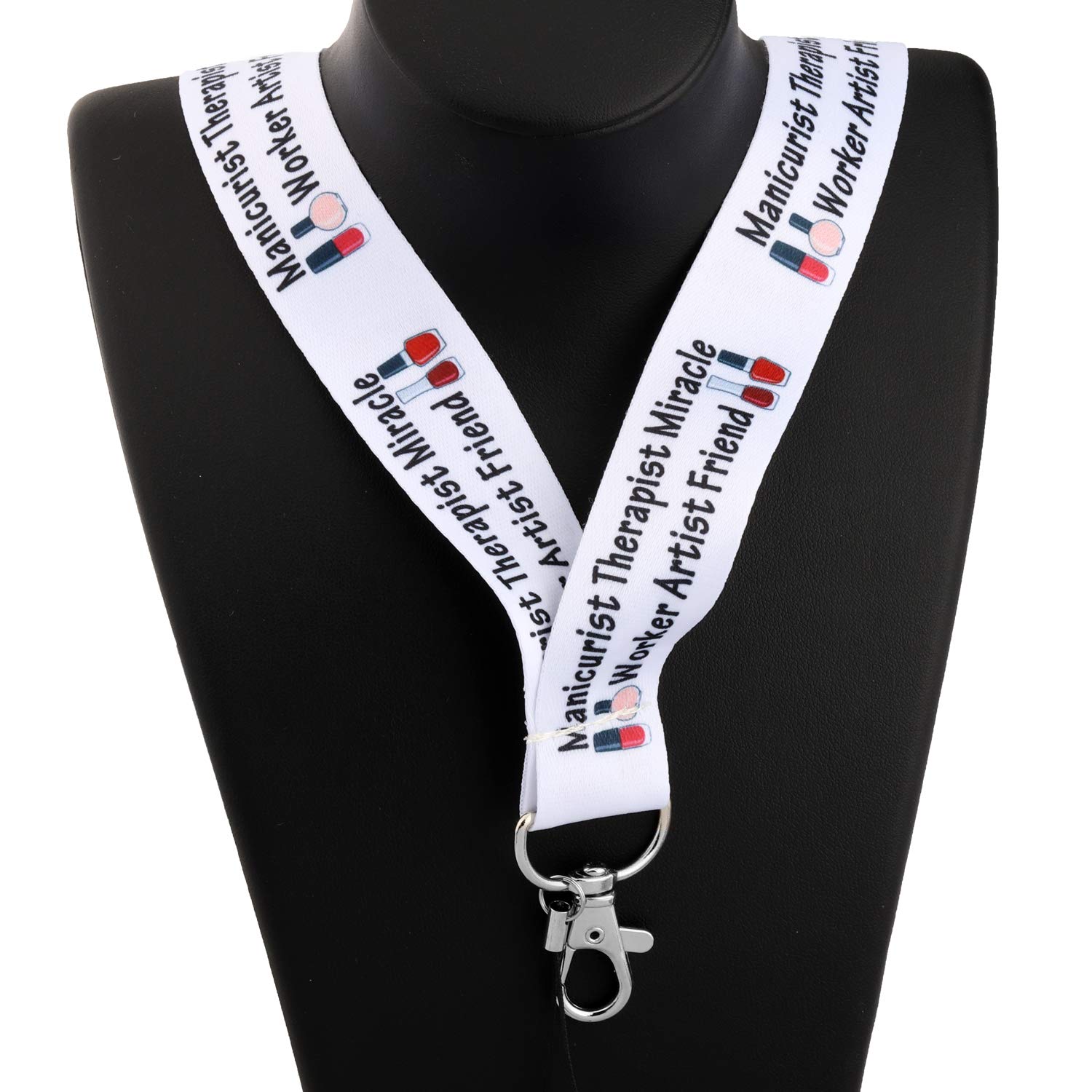 BEKECH Nail Technician Lanyard for Manicurists - Adjustable Keychain Clip for Nail Artists, Therapists & Beauty Professionals - Perfect for Salon, Spa & Nail Studio Use