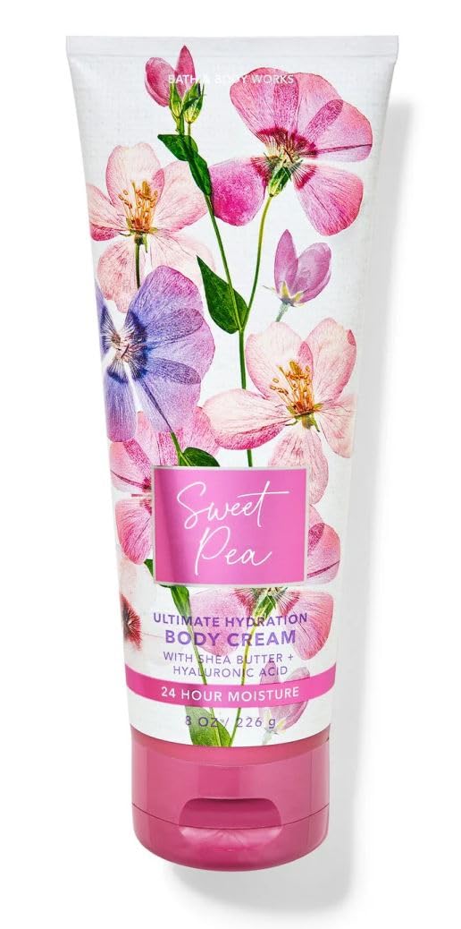 Ultimate Hydration Body Cream for Dry Skin - Sweet Pea Scented Moisturizing Lotion (8 oz) | Deeply Nourishes & Softens Skin | Perfect for Daily Use, After Shower & Bedtime Routine