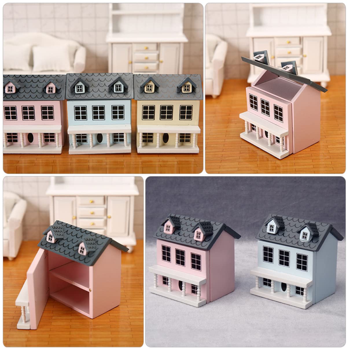 Miniature Wooden Dollhouse Kit - DIY Christmas Village House Model for Kids & Collectors | Perfect for Holiday Decor, Gift Giving & Creative Play