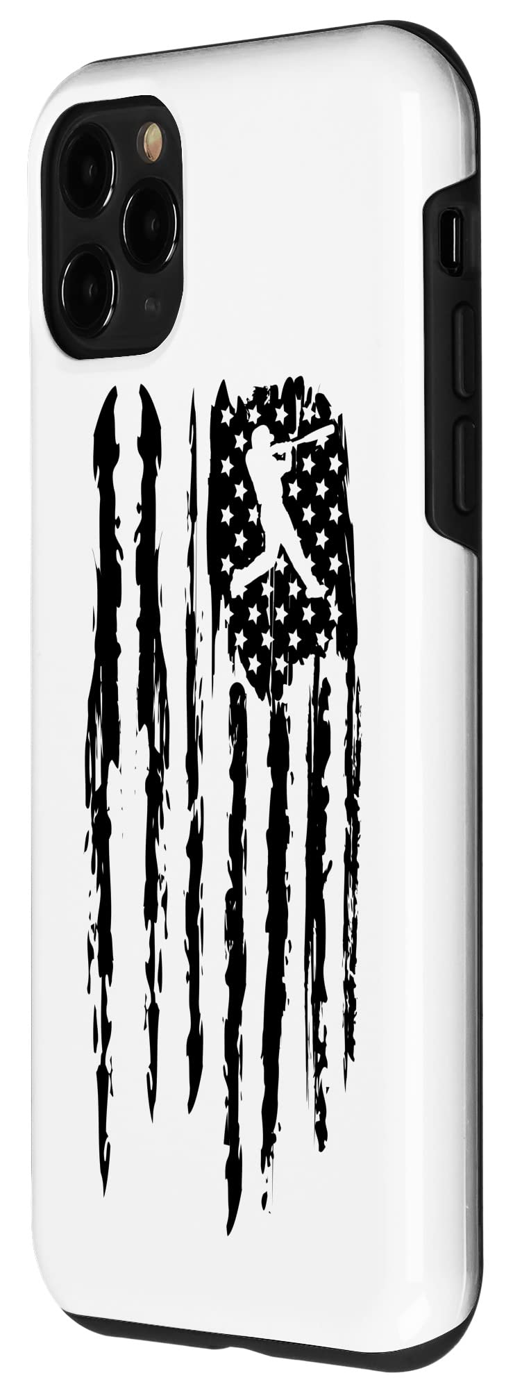 iPhone 11 Pro Case - Vintage USA Flag Design, Patriotic Baseball & Softball Protective Cover | Perfect for Sports Fans, Daily Use & Gift Giving