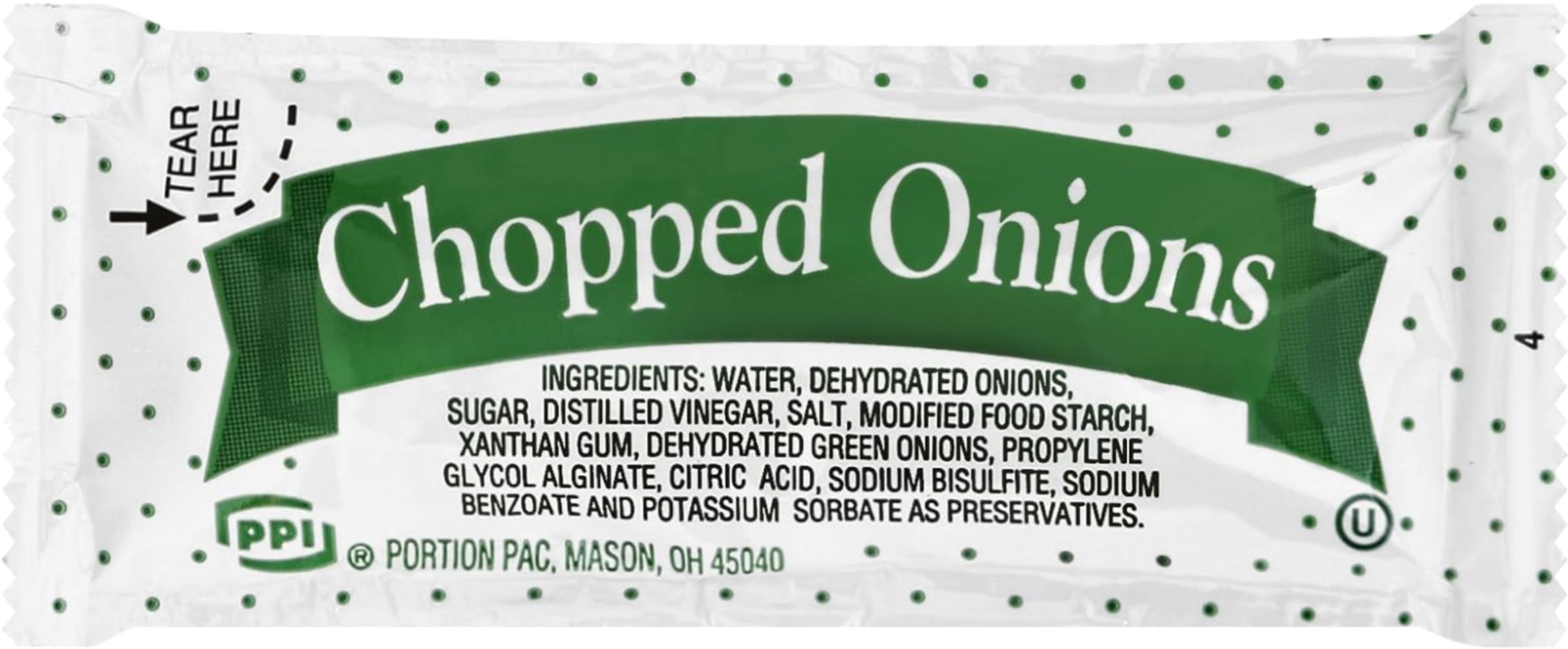 50 Count Single Serve Chopped Onions Packets with By The Cup Spatula Knife - Perfect for Camping, Meal Prep & Quick Cooking