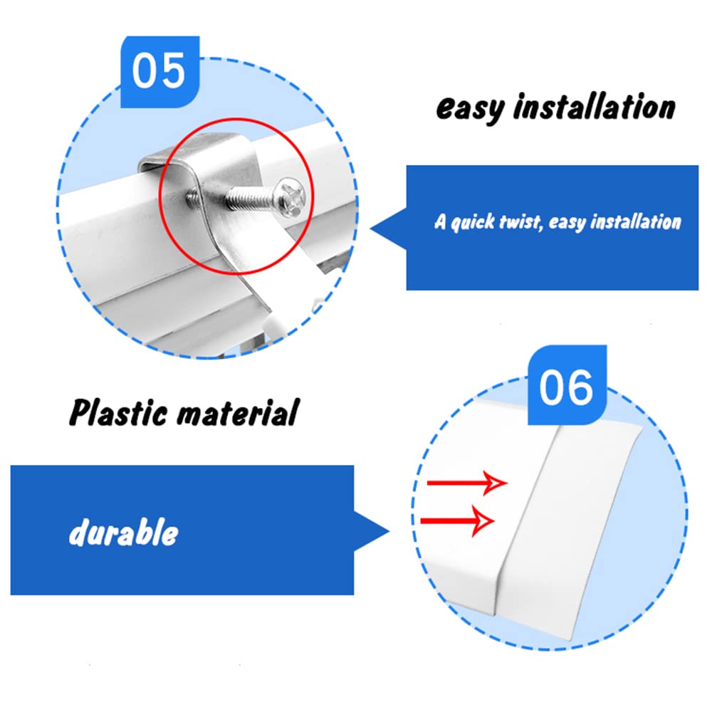 Adjustable Air Conditioning Deflector Baffle - Ceiling AC Vent Cover for Central Air, Anti-Direct Blow Wing Outlet Mask (Perfect for Bedrooms, Offices & Living Rooms)