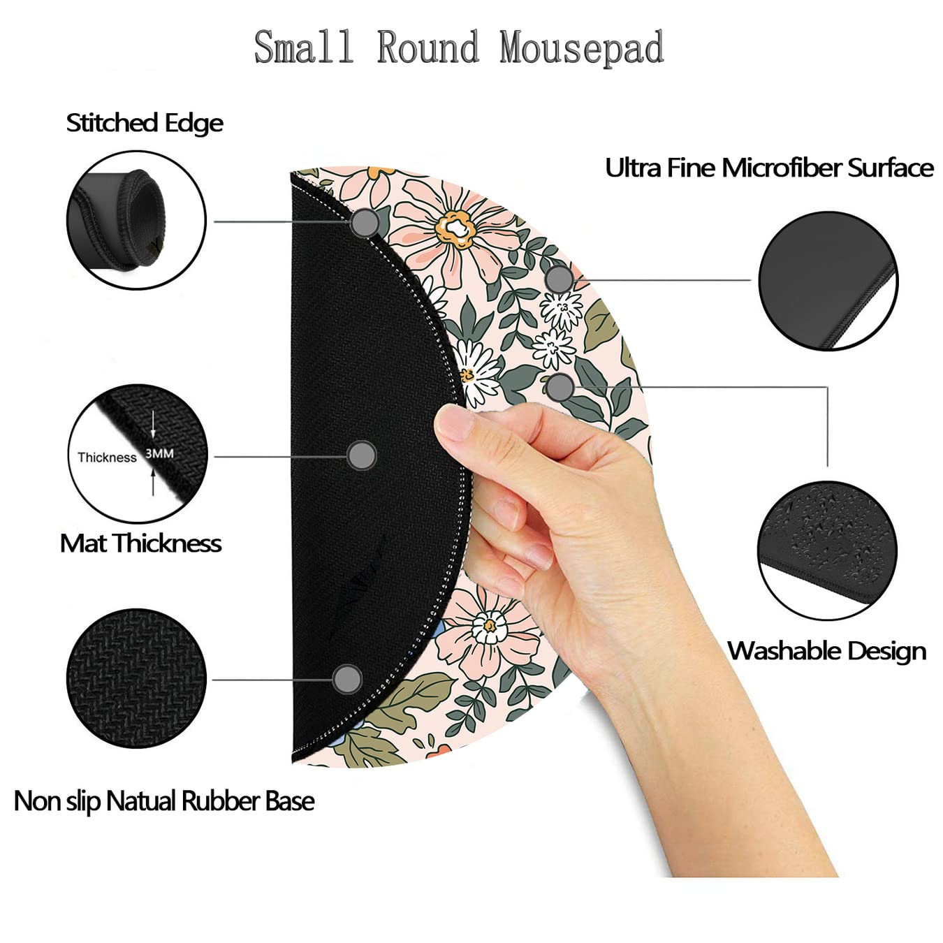 Premium Round Gaming Mouse Pad - 7.9