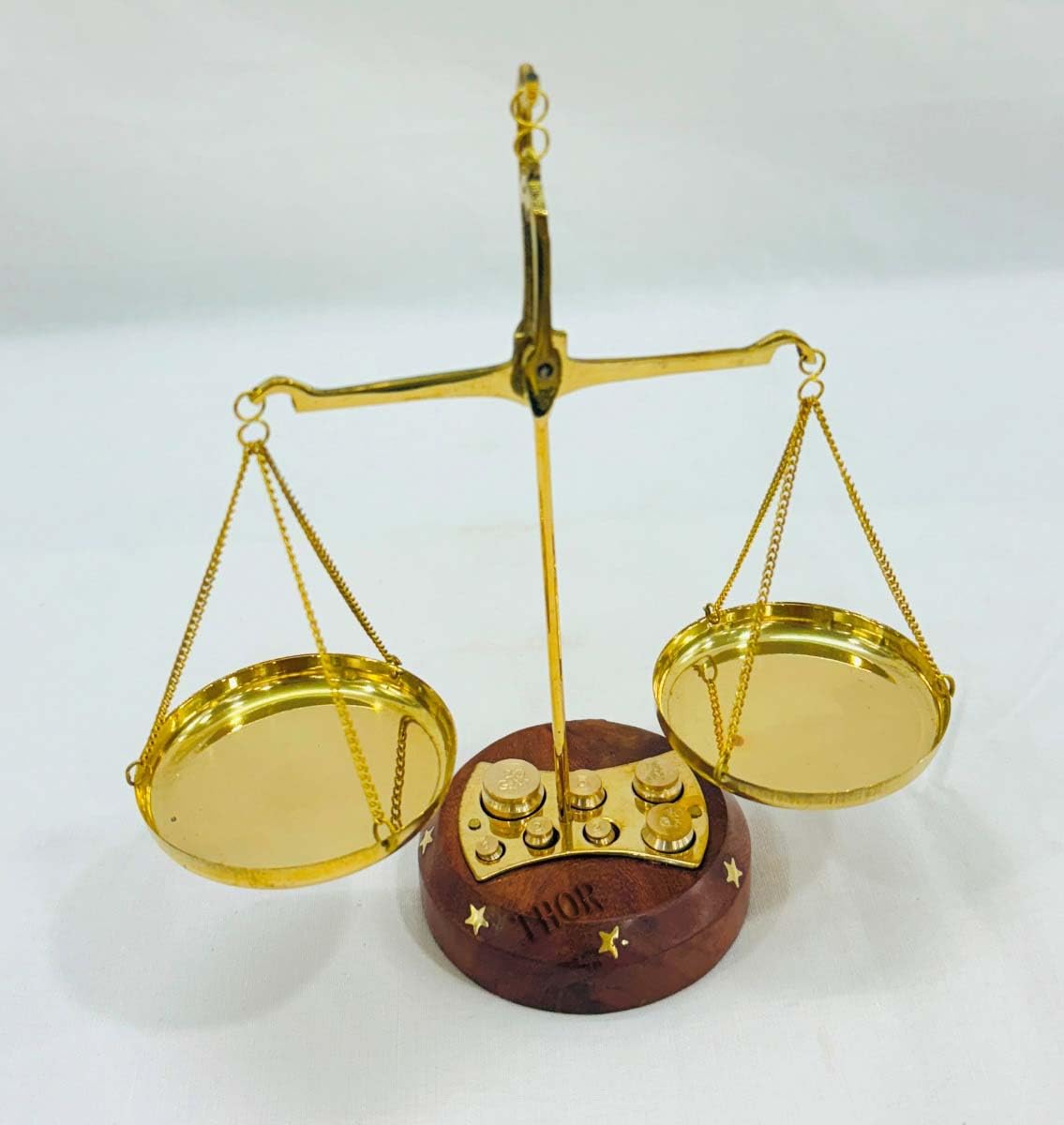 Vintage Brass Goldsmith Scale - Precision Balance for Jewelry, Apothecary & Law - Decorative Home Office Desk Decor - Perfect for Jewelers, Pharmacists & Legal Professionals