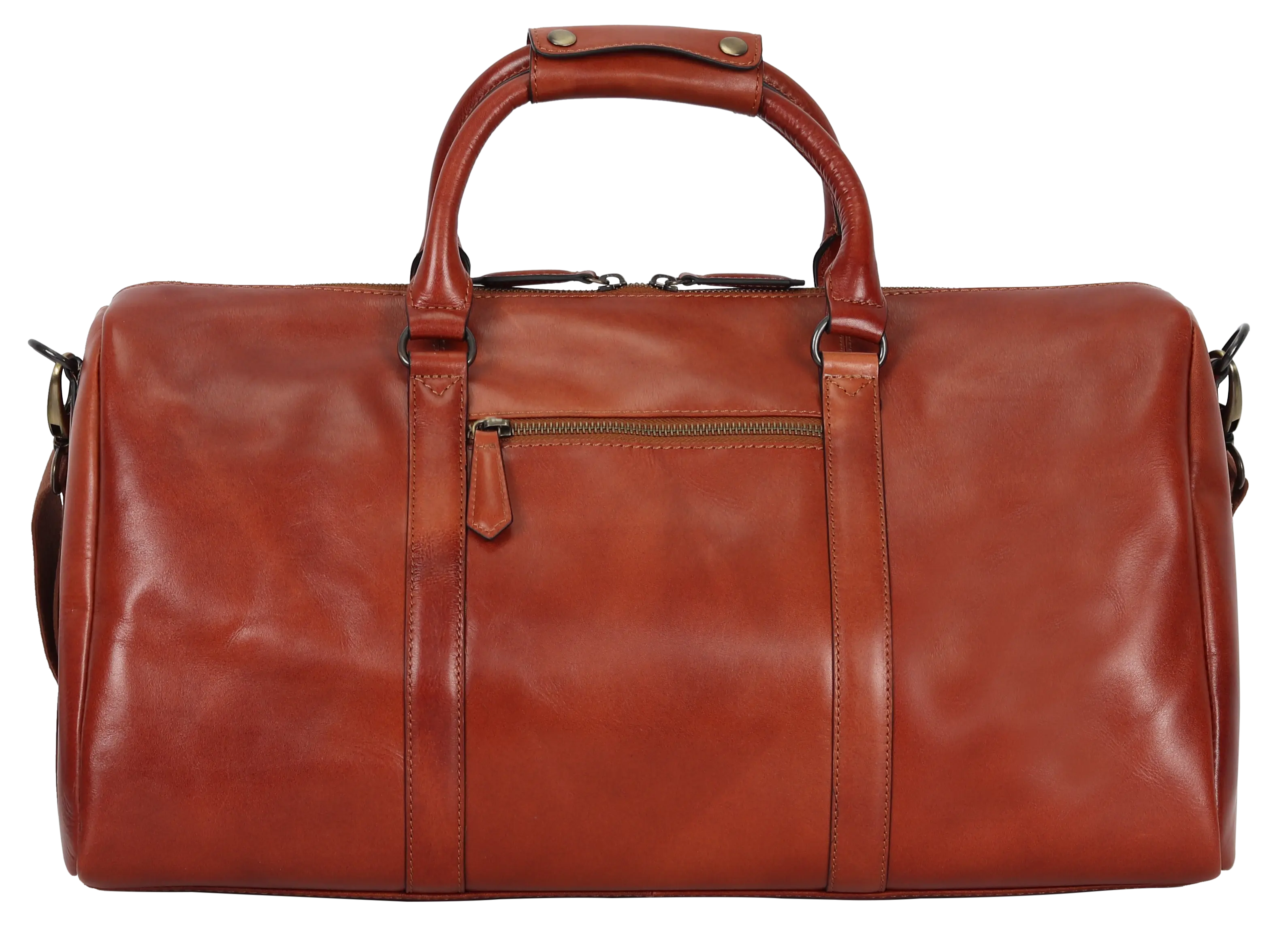 Premium Genuine Leather Duffle Bag for Men & Women - Travel, Gym & Weekend Getaways - Water-Resistant Carry-On Luggage with Adjustable Shoulder Strap