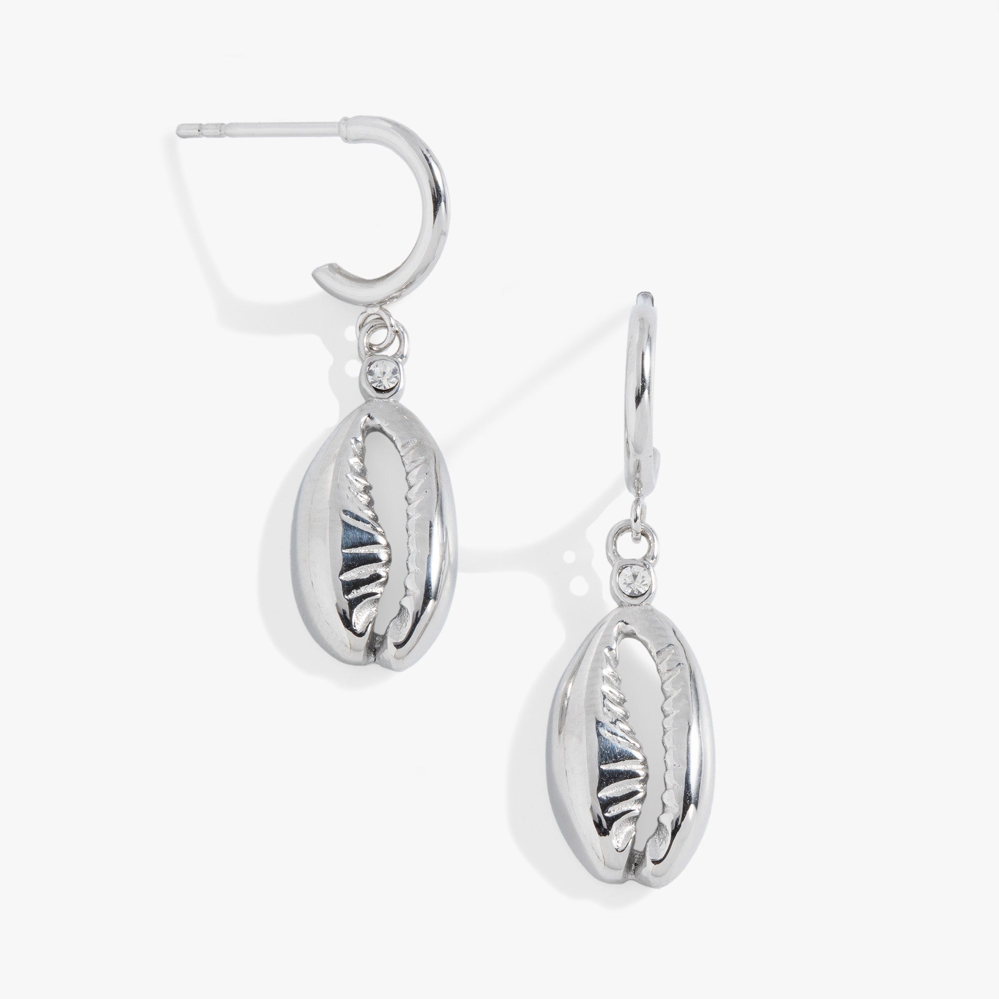 Cowrie Shell Hoop Earrings for Women - Boho Beach Style Dangle Earrings - Perfect for Summer, Vacations & Festivals