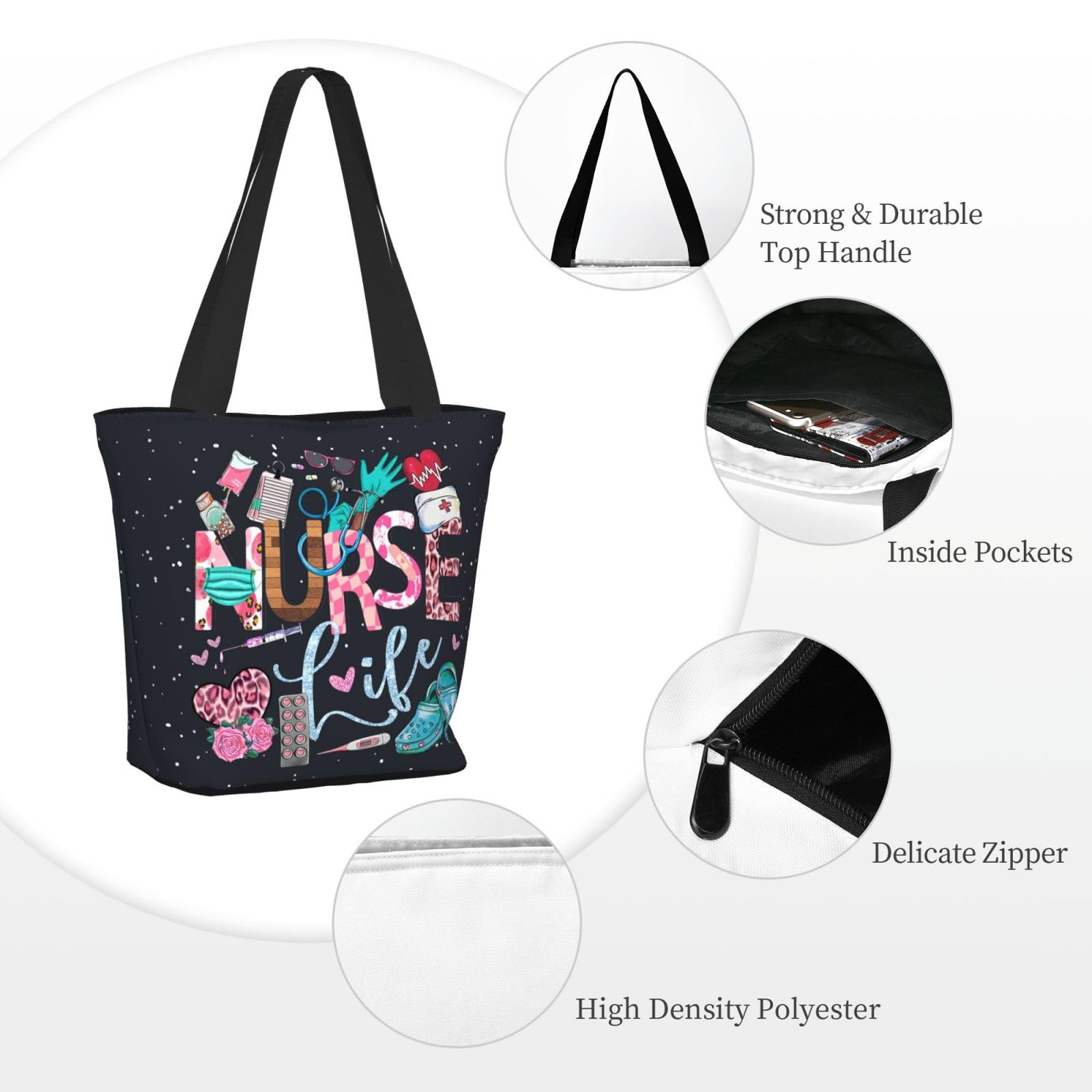 Religious Bible Tote Bag for Women - Church Gift for Mother's Day & Shopping