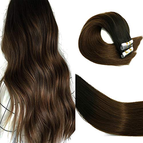 Natrual Black To Chocalate Brown Ombre