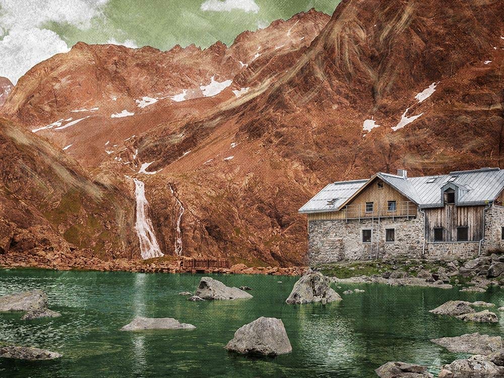 Fall Lake Landscape Poster Print by Marcus Prime - 24x18 Inches, Multicolor Wall Art for Living Room, Bedroom & Office Decor