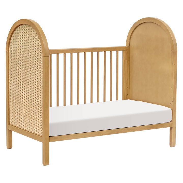 Babyletto Bondi Cane 3-in-1 Convertible Crib - White Modern Nursery Furniture for Newborn to Toddler | Safe, Stylish & Space-Saving Baby Bed for Small Rooms