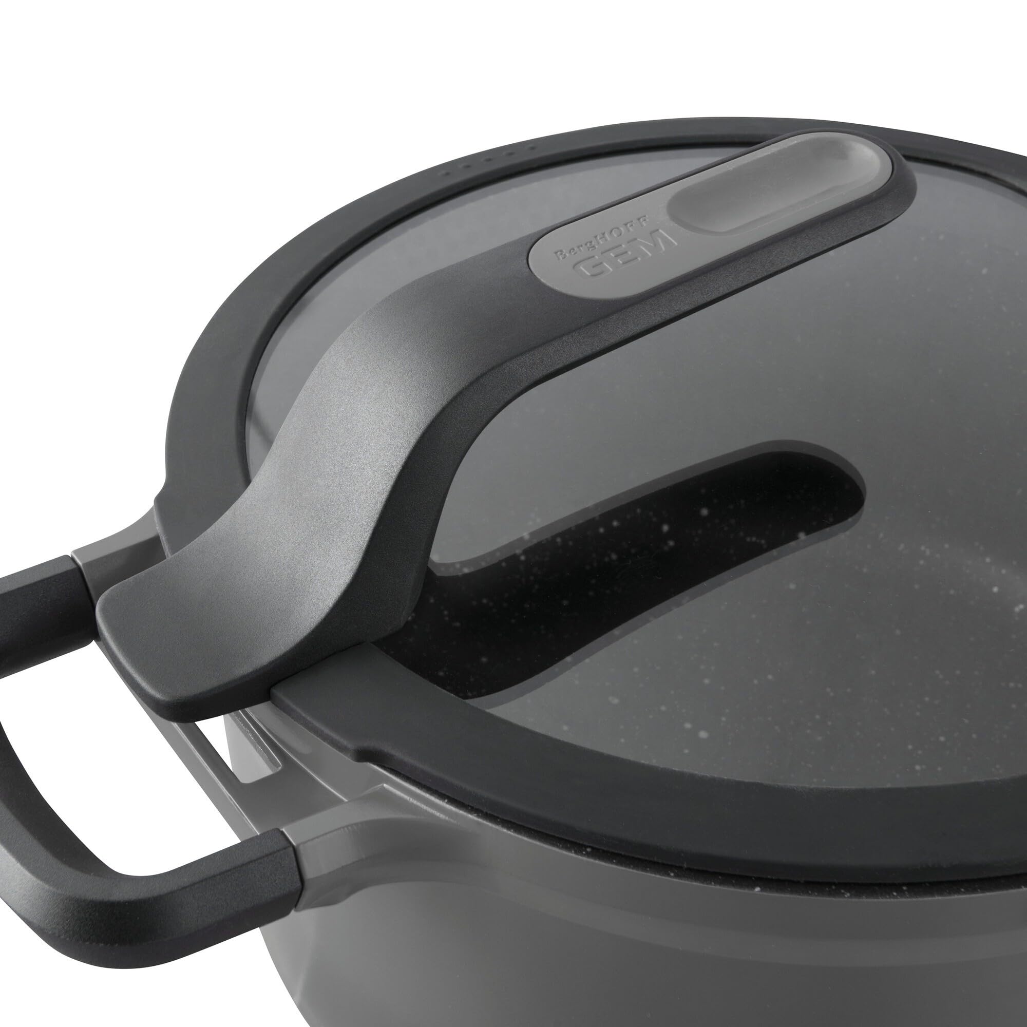Berghoff GEM 11-Inch Non-Stick Sauté Pan with Stay-Cool Handle & Glass Lid - 4.9 Quart Induction Ready Cookware for Sauteing, Frying & Simmering - Ferno Green PFOA-Free Coating - Perfect for Home Cooking & Professional Kitchens