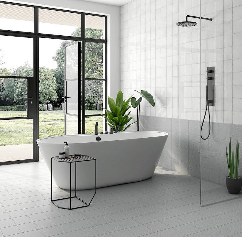 Premium Gres Stoneware Tile Terrazzo Grey 8x8 - Durable Ceramic Floor & Wall Tiles for Kitchen, Bathroom & Commercial Spaces